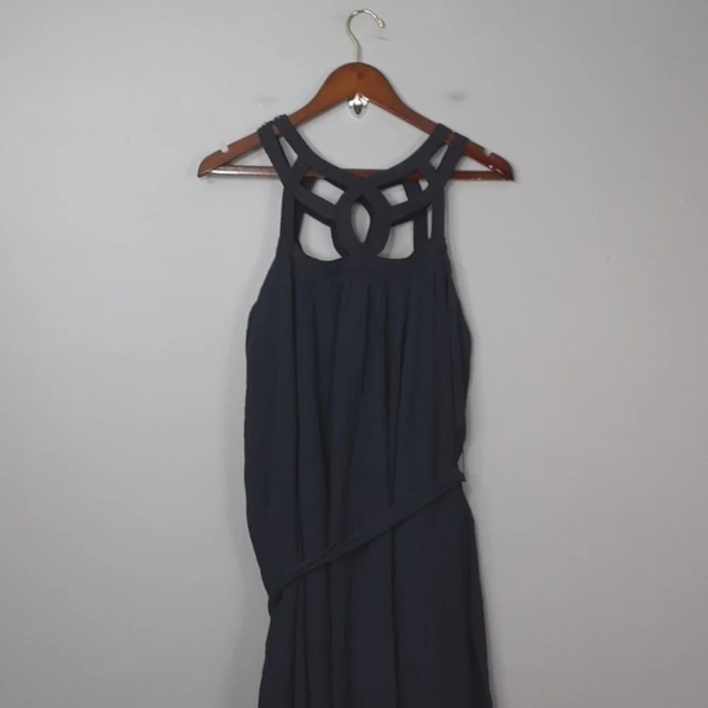 Wishlist Nordstrom Siren By Design Navy Key Halter High Neck Maxi Dress